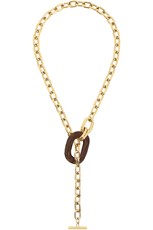 Paco Rabanne XL LINK PENDANT | GOLD/BROWN